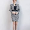 千鳥格蝴蝶腰帶暗釦西裝外套 專業制服外套 18-1-622 量身訂製：圖片 8